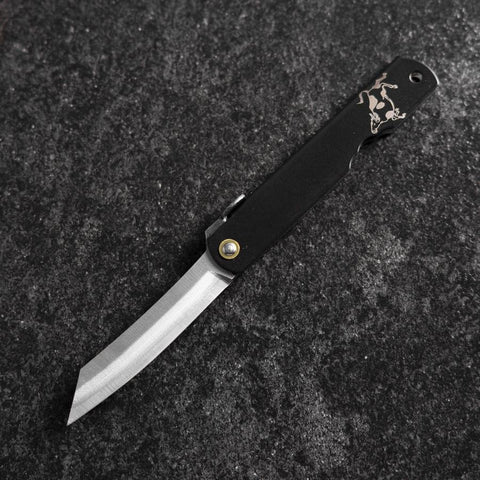 Higonokami Aogami Sternzeichen Ochse 80mm Schwarz