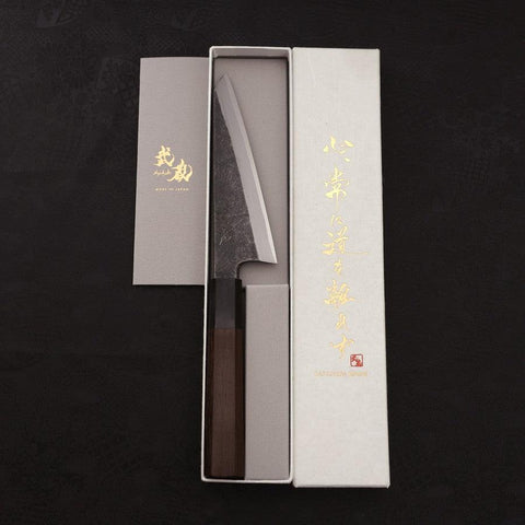 Honesuki Boning Knife Blue Steel #2 Kurouchi Buffalo Wenge Handle 150mm