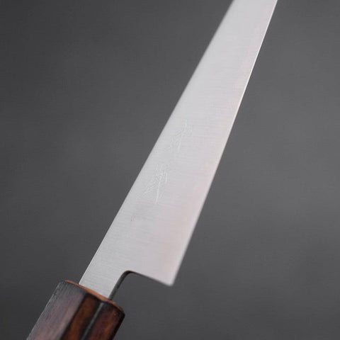 Honesuki Stainless Clad Blue Super Polished Sumi Urushi Handle 150mm