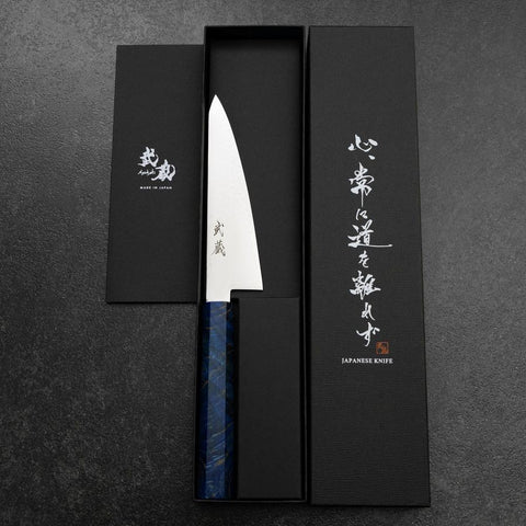 Honesuki VG-10 Damascus Blue Birch Handle 150mm