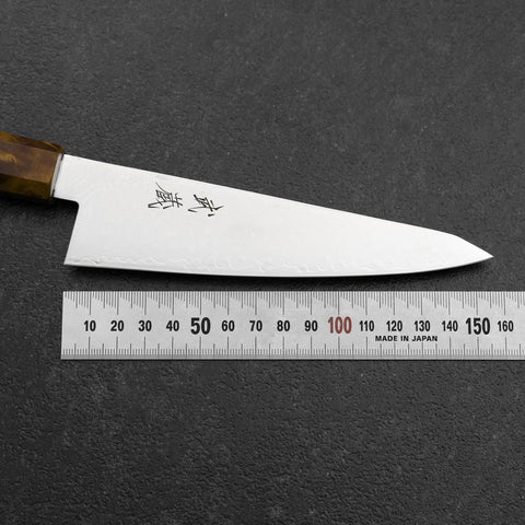 Honesuki VG-10 Damascus Yellow Birch Handle 150mm