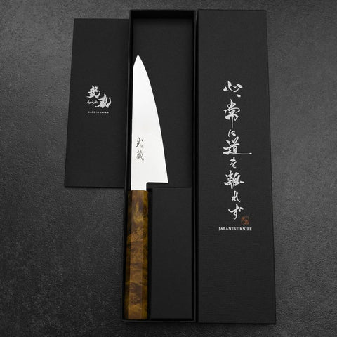 Honesuki VG-10 Damascus Yellow Birch Handle 150mm
