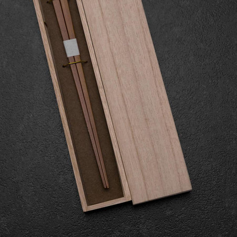 Kagoshima Bamboo Chopsticks 230mm Brown with Paulownia Wooden Box