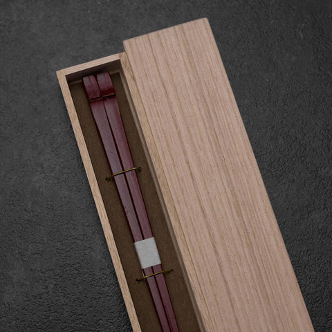 Kagoshima Bamboo Chopsticks 230mm Red with Paulownia Wooden Box