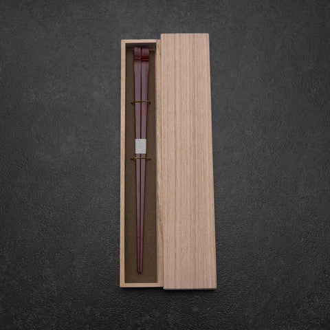 Kagoshima Bamboo Chopsticks 230mm Red with Paulownia Wooden Box