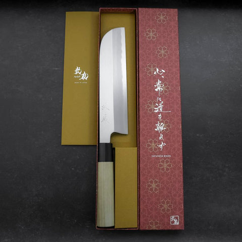 Kama Usuba White Steel #2 Kasumi Buffalo Magnolia Handle 225mm