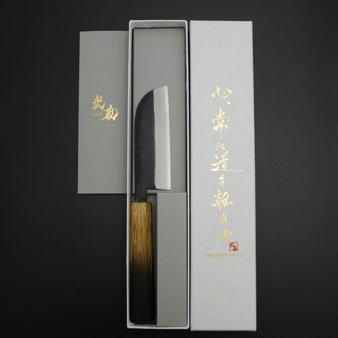 Kawamuki White Steel #1 Kurouchi Yaki Urushi Handle 100mm