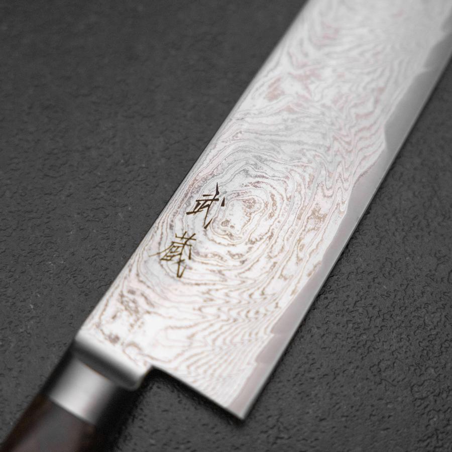 Kiritsuke AUS-10 Damasco Mango Occidental Marrón 210mm
