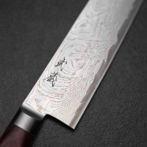 Kiritsuke AUS-10 Damascus Red Western Handle 210mm