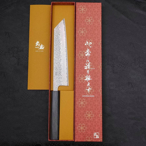 Kiritsuke AUS-10 Tsuchime Damascus Dark-Blue Urushi Handle 210mm