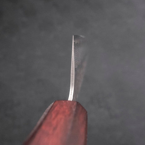 Kiritsuke AUS-10 Tsuchime Damascus Purple Urushi Handle 210mm