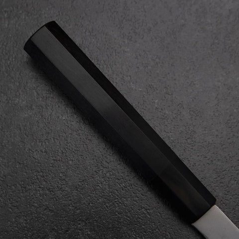 Kiritsuke Blue Steel #2 Damascus Buffalo Ebony Handle 200mm