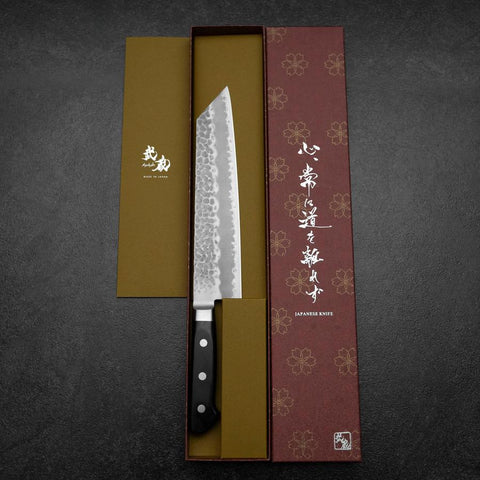 Kiritsuke Blue Super Tsuchime Black Western Handle 210mm