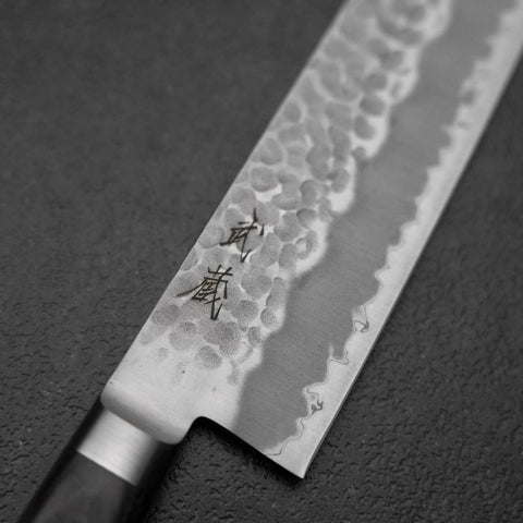 Kiritsuke Blue Super Tsuchime Brown Western Handle 210mm