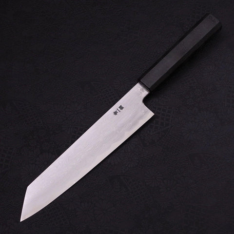 Kiritsuke Blue Steel #1 Suminagashi Black Ishime Handle 200mm