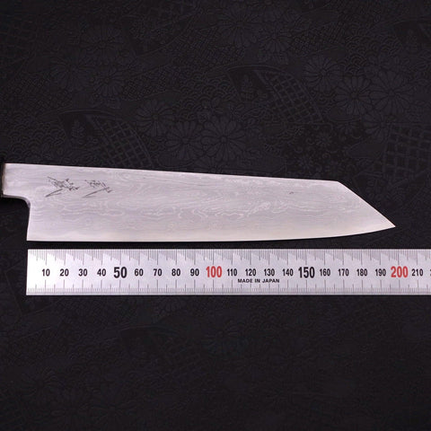 Kiritsuke Blue Steel #1 Suminagashi Black Ishime Handle 200mm