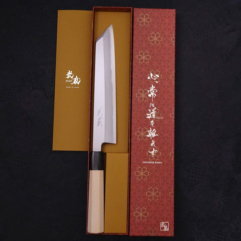Kiritsuke Blue Steel #2 Kasumi Buffalo Magnolia Handle 240mm