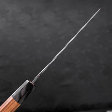 Kiritsuke Blue Steel #2 Kurouchi Buffalo Teak Handle 210M