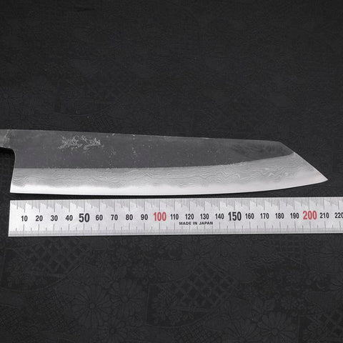 Kiritsuke Blue Steel #2 Kurouchi Damascus Buffalo Ebony Handle 210mm