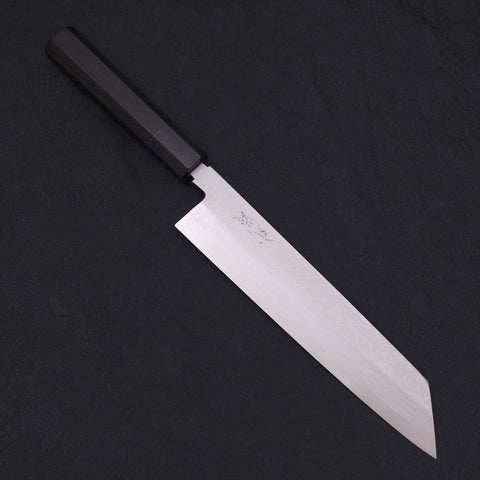 Kiritsuke Blue Steel #2 Suminagashi Buffalo Ebony Handle 240mm