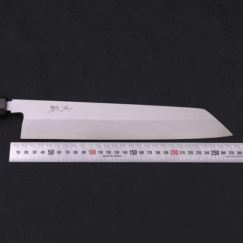 Kiritsuke Blue Steel #2 Suminagashi Buffalo Ebony Handle 270mm