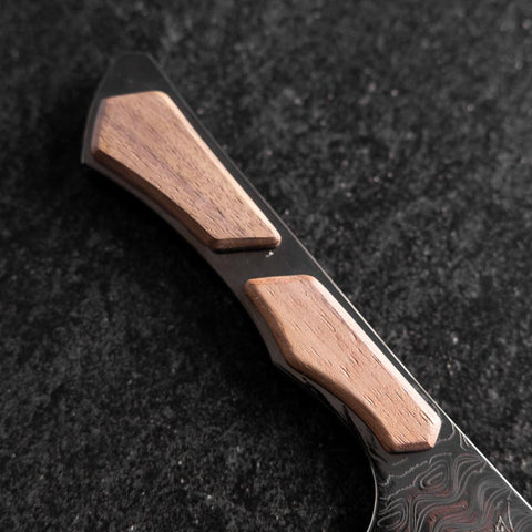 Kiritsuke Bread knife VG-10 Mirror Damascus Maple Handle 210mm - Black