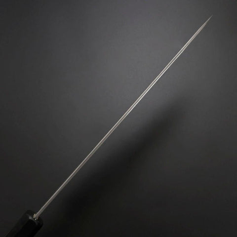 Kiritsuke Cobalt Stainless HRC62 Kurouchi Damascus  Buffalo Ebony Handle 240mm