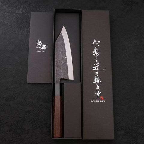 Kiritsuke Deba Blue Steel #2 Kurouchi Buffalo Wenge Handle 150mm