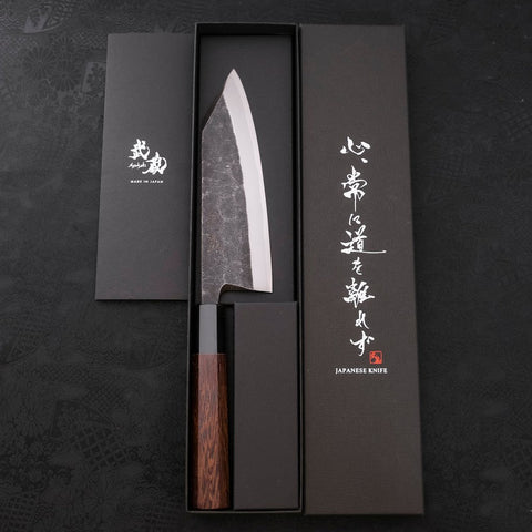 Kiritsuke Deba Blue Steel #2 Kurouchi Buffalo Wenge Handle 165mm