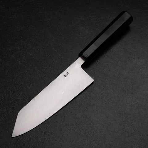 Kiritsuke Deba Silver Steel #3 Mirror Buffalo Ebony Handle 180mm