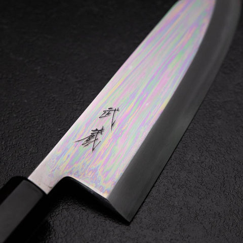 Kiritsuke Deba Silver Steel #3 Mirror Buffalo Ebony Handle 180mm