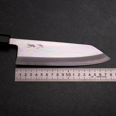 Kiritsuke Deba Silver Steel #3 Mirror Buffalo Ebony Handle 180mm