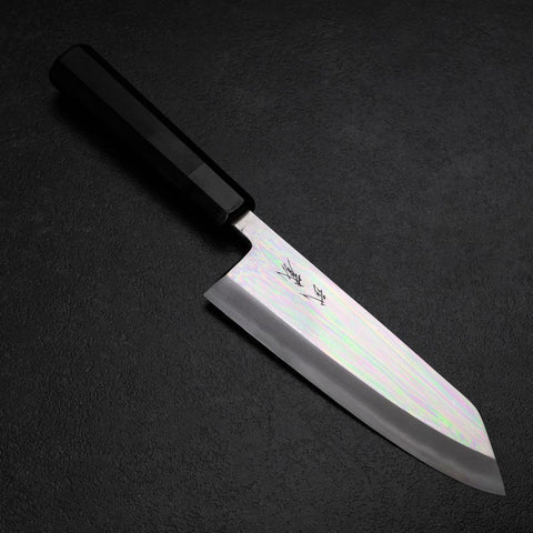 Kiritsuke Deba Silver Steel #3 Mirror Buffalo Ebony Handle 180mm