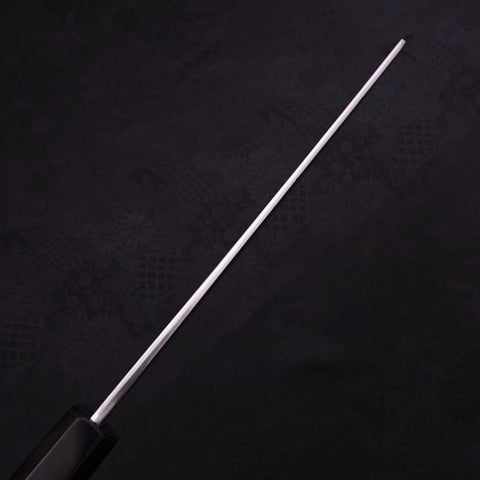 Kiritsuke Gyuto Blue Steel #1 Kurouchi Suminagashi Buffalo Ebony Handle 200mm