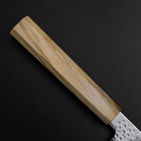 Kiritsuke Gyuto SLD Nickel Tsuchime Colored Damascus Olive Handle 210mm Limited Edition
