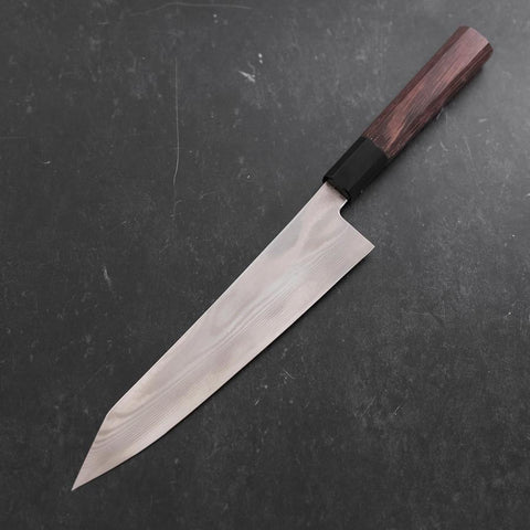 Kiritsuke Gyuto Silver Steel #3 Damascus Buffalo Wenge Handle 210mm