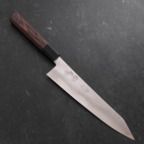 Kiritsuke Gyuto Silver Steel #3 Damascus Buffalo Wenge Handle 210mm