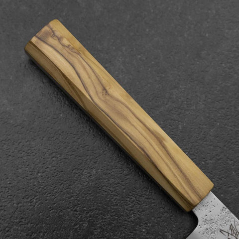 Kiritsuke Gyuto Silver Steel #3 Nashiji Olive Handle 205mm