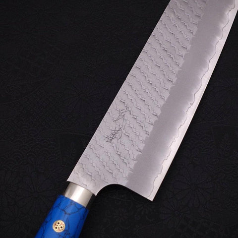 Kiritsuke Nakiri SG-2 Tsuchime Turquoise Blue Handle 170mm