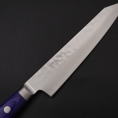 Kiritsuke Petty AUS-10 Stainless Tsuchime Western-Blue Handle 145mm