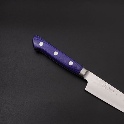 Kiritsuke Petty AUS-10 Stainless Tsuchime Western-Blue Handle 145mm