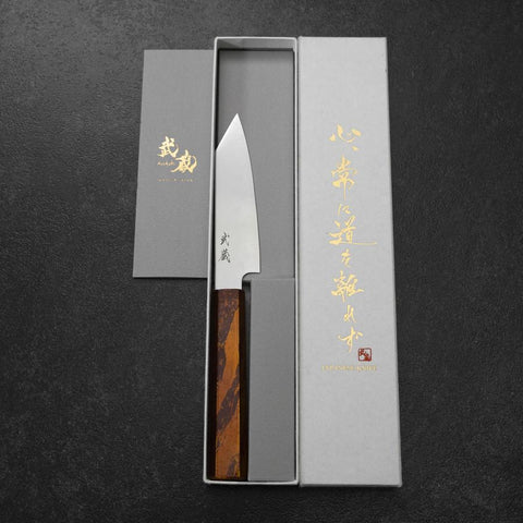 Kiritsuke Petty SLD Mirror Red Yamanaka-Urushi Handle 125mm
