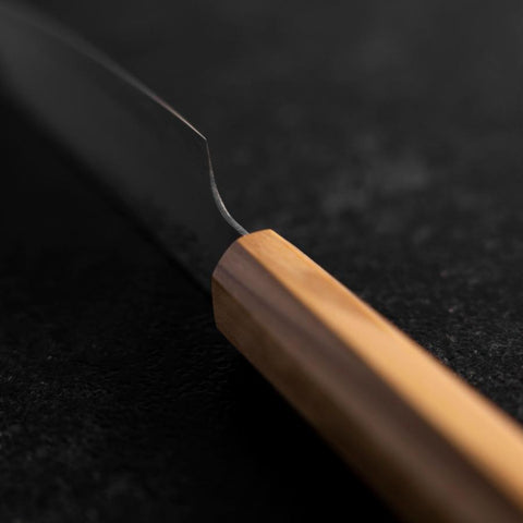 Kiritsuke Petty Silver Steel #3 Nashiji Olive Handle 125mm