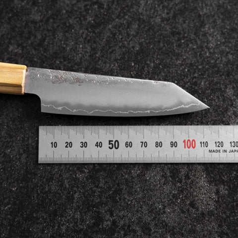 Kiritsuke Petty Silver Steel #3 Nashiji Olive Handle 125mm