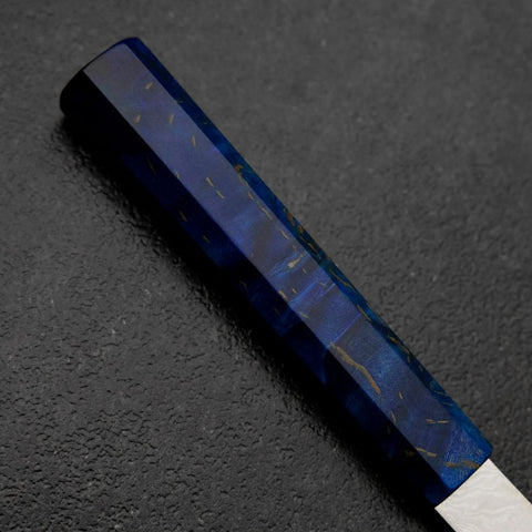 Kiritsuke Petty VG-10 Damascus Blue Birch Handle 120mm