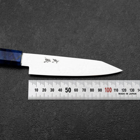 Kiritsuke Petty VG-10 Damascus Blue Birch Handle 120mm