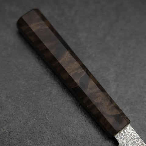 Kiritsuke Petty VG-10 Damascus Brown Birch Handle 135mm