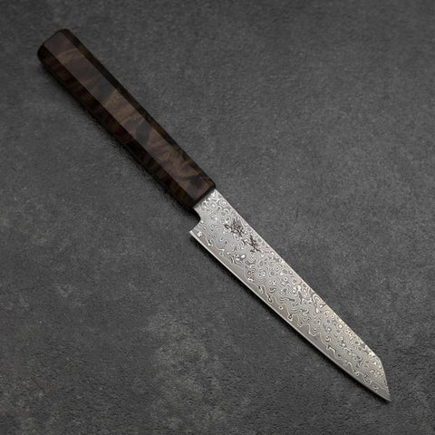 Kiritsuke Petty VG-10 Damascus Brown Birch Handle 135mm