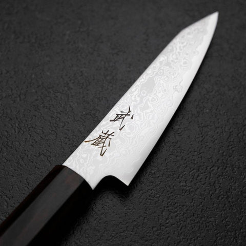 Kiritsuke Petty VG-10 Damascus Ebony Handle 100mm