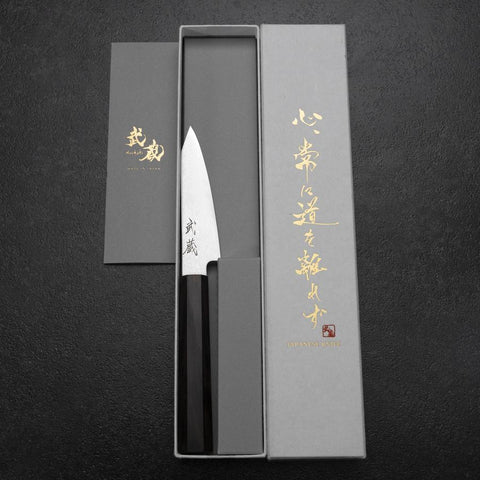 Kiritsuke Petty VG-10 Damascus Ebony Handle 100mm